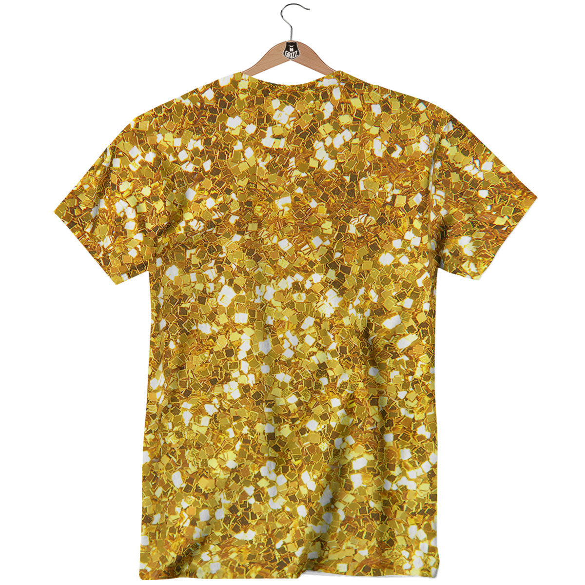 Artwork Glitter Gold Print T-Shirt-grizzshop