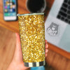 Artwork Glitter Gold Print Tumbler-grizzshop