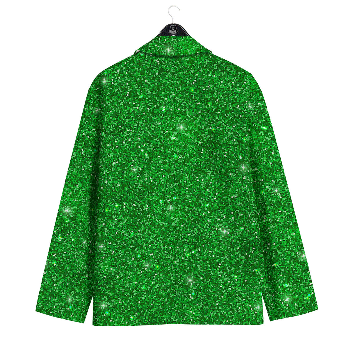 Artwork Glitter Green Print Men's Sport Coat-grizzshop