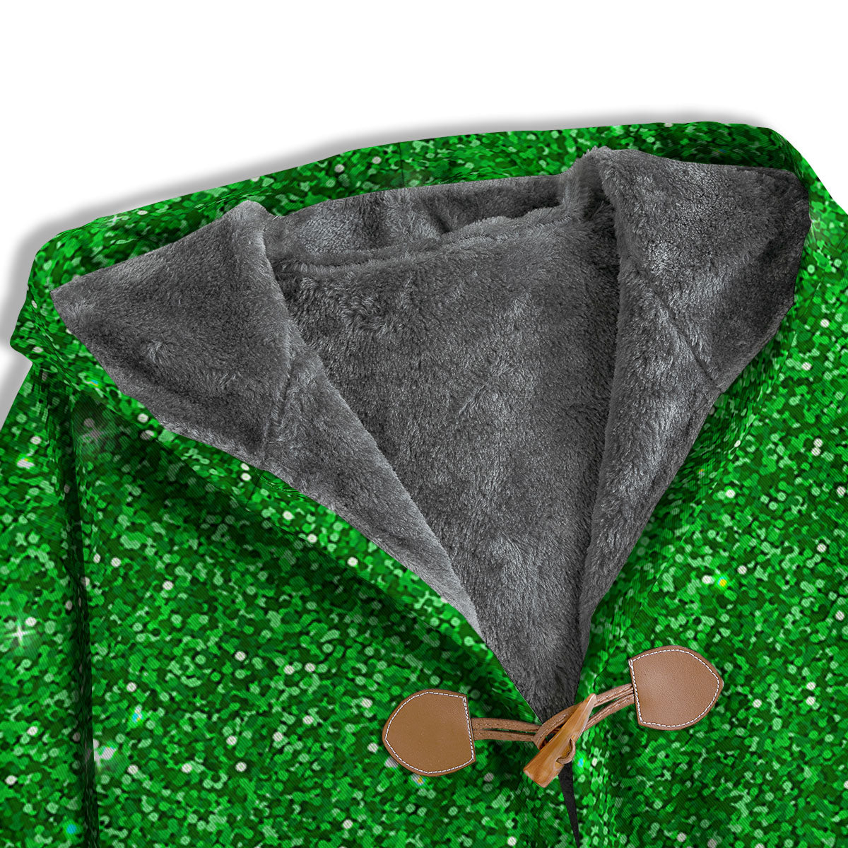 Artwork Glitter Green Print Men's Windbreaker Jacket-grizzshop