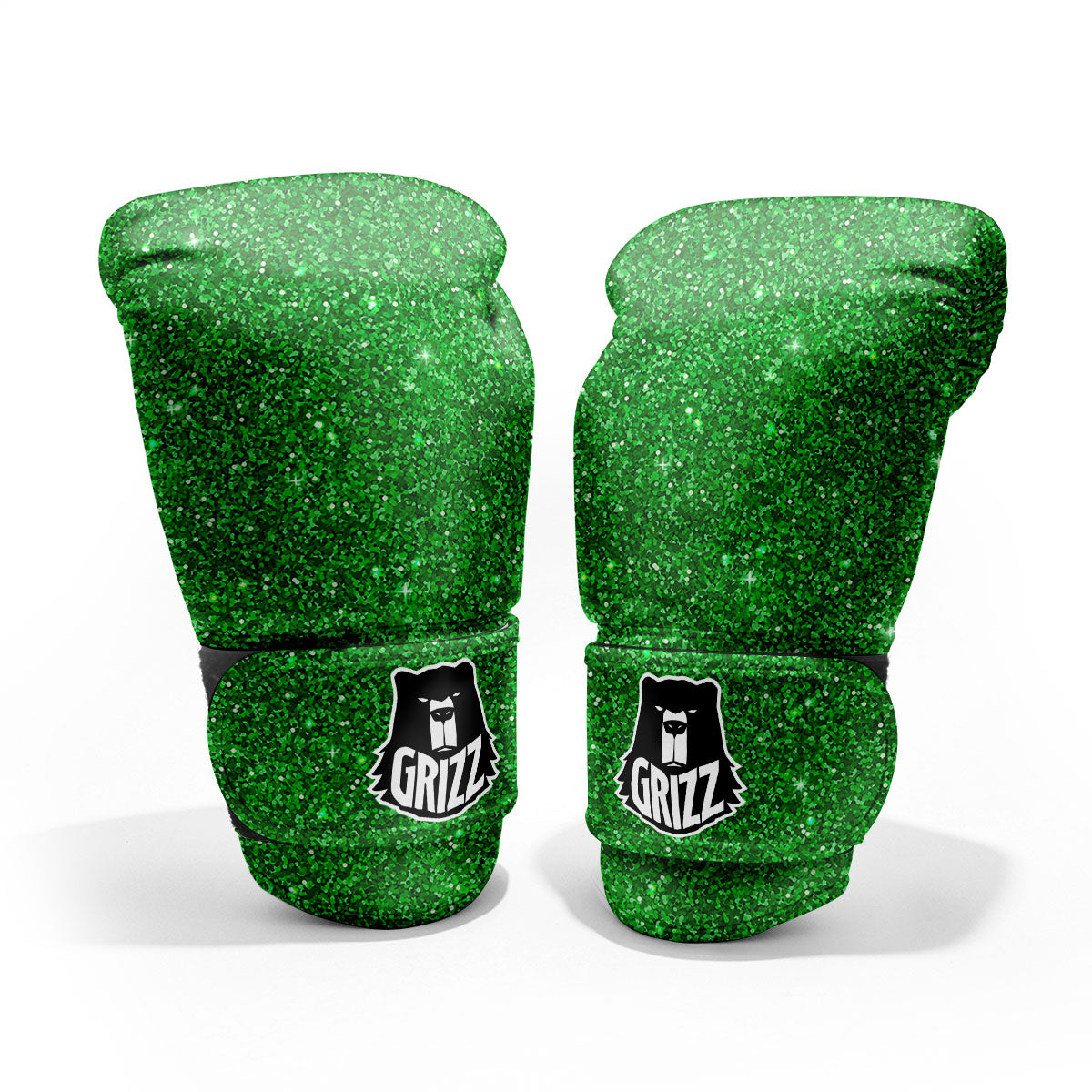 Artwork Glitter Green Print Pro Boxing Glove