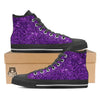Load image into Gallery viewer, Artwork Glitter Purple Print Black High Top Shoes-grizzshop