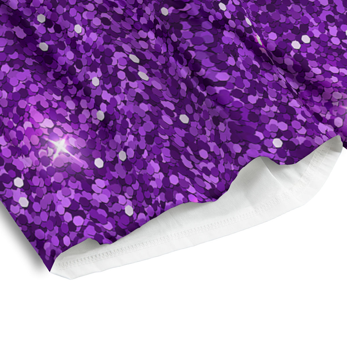 Artwork Glitter Purple Print Men's Athletic Shorts