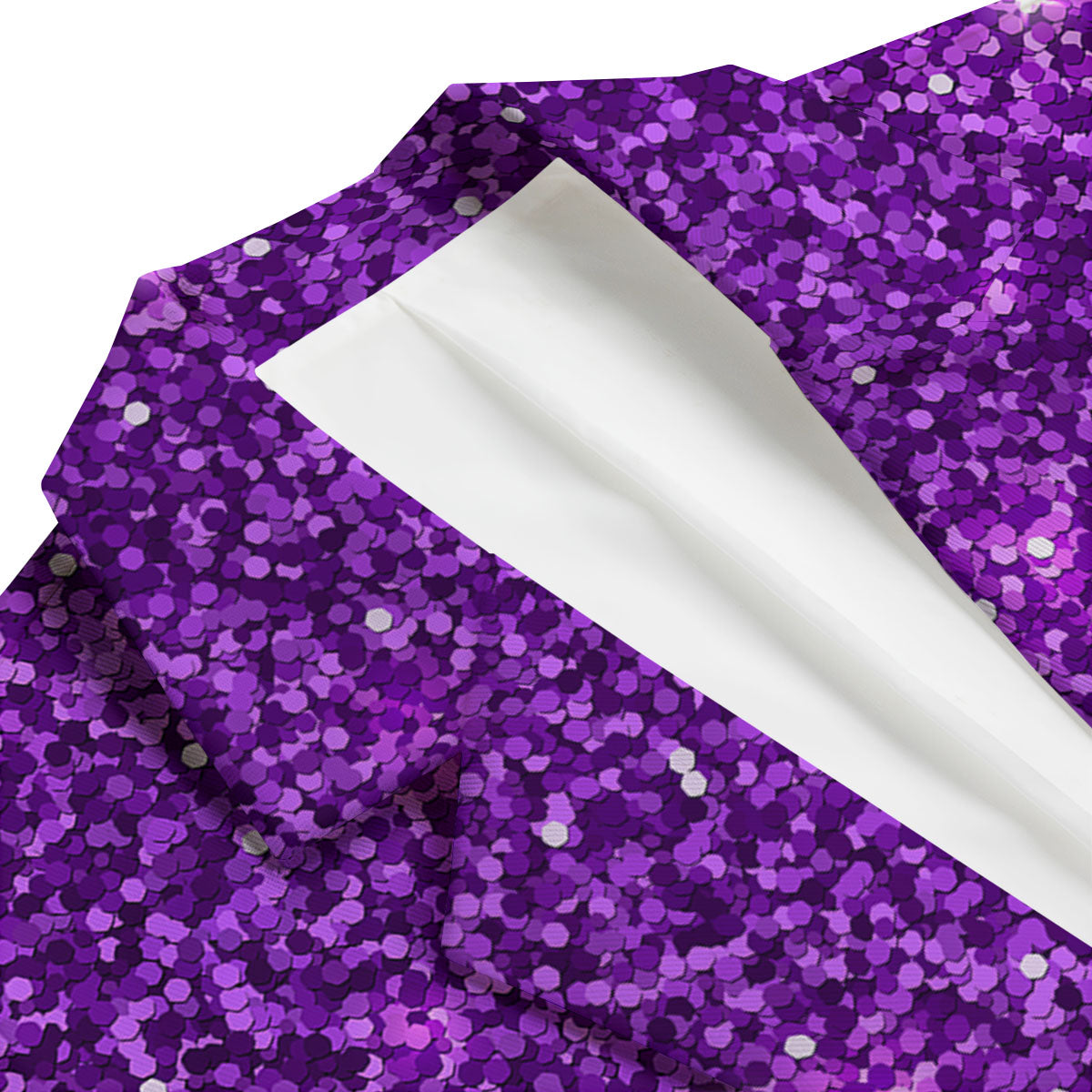 Artwork Glitter Purple Print Men's Blazer-grizzshop