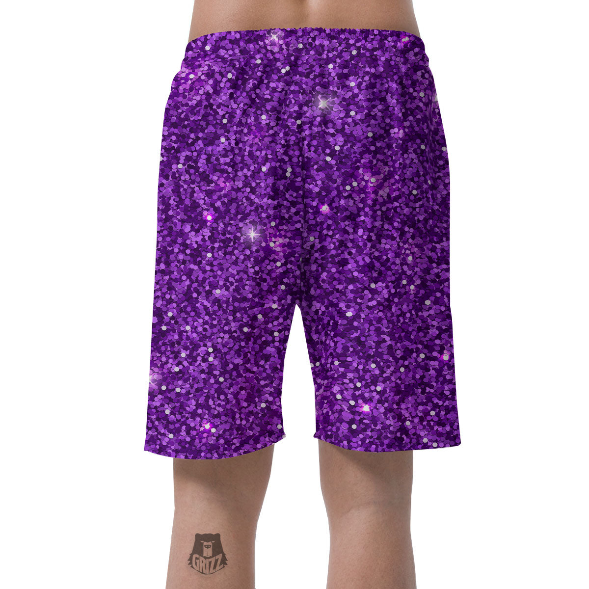 Artwork Glitter Purple Print Men's Shorts-grizzshop