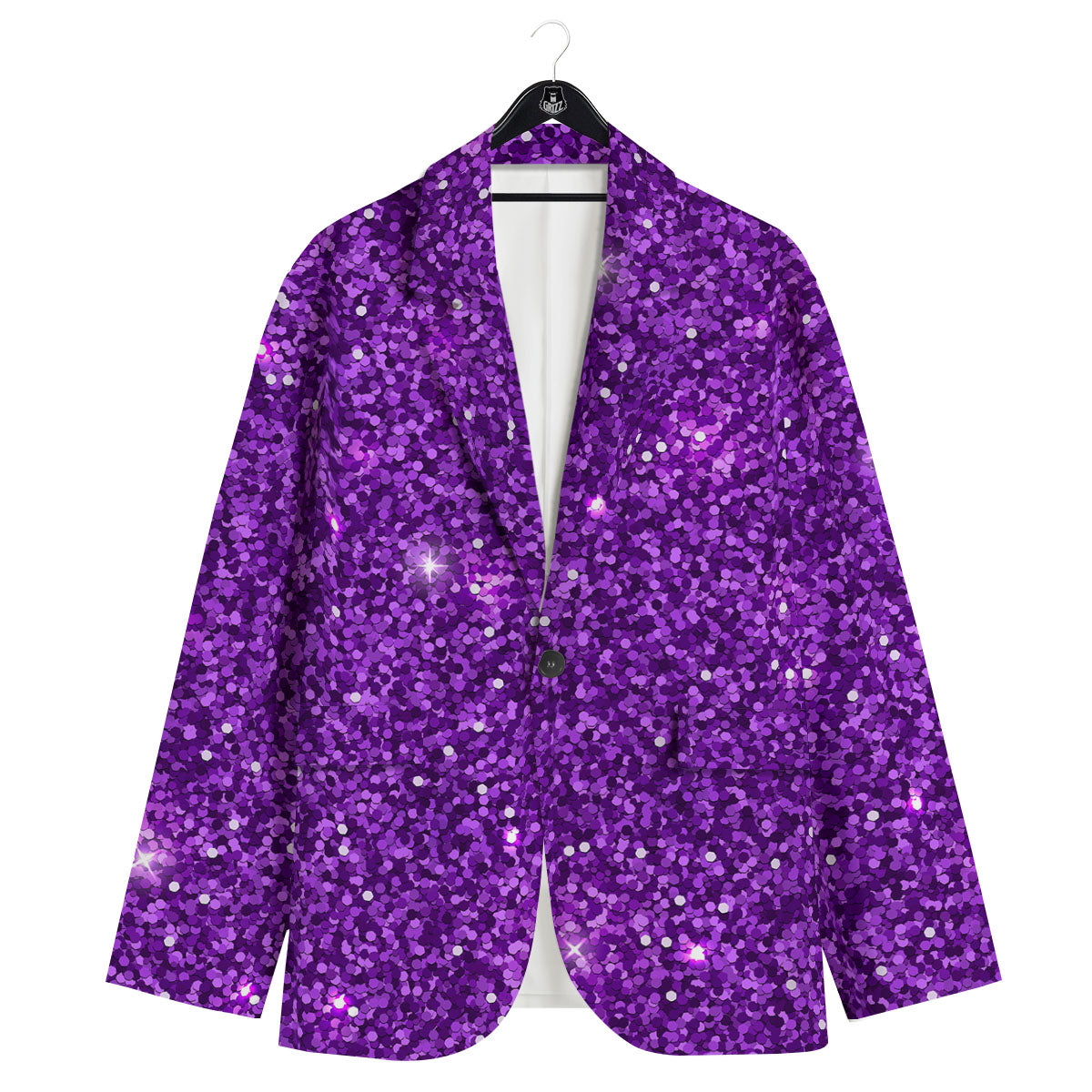 Artwork Glitter Purple Print Men's Sport Coat-grizzshop