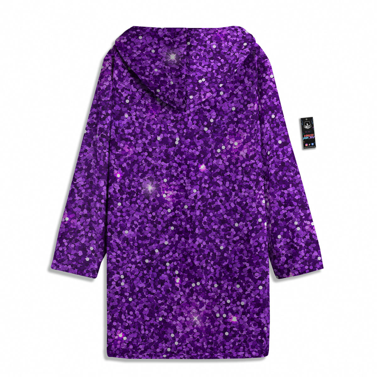 Artwork Glitter Purple Print Men's Windbreaker Jacket-grizzshop