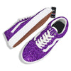 Artwork Glitter Purple Print Skate Shoes-grizzshop