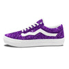 Artwork Glitter Purple Print Skate Shoes-grizzshop