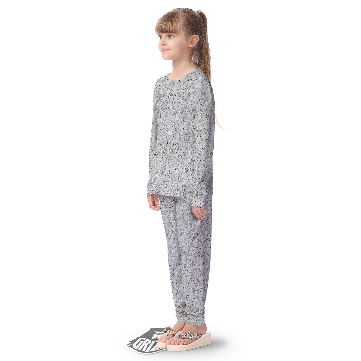 Artwork Glitter Silver Print Kid's Pajamas-grizzshop