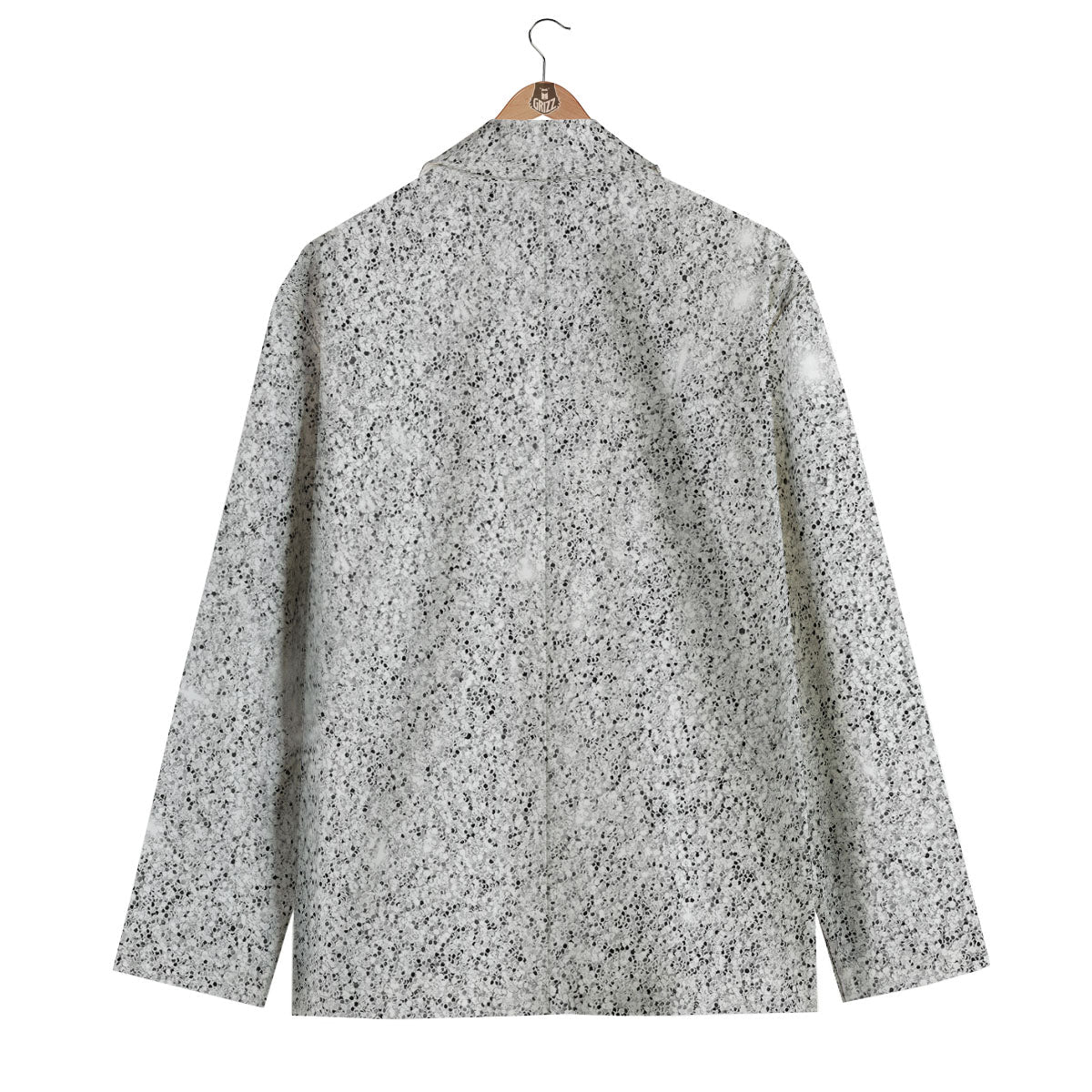 Artwork Glitter Silver Print Men's Blazer-grizzshop