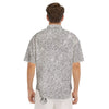 Artwork Glitter Silver Print Men's Short Sleeve Shirts-grizzshop