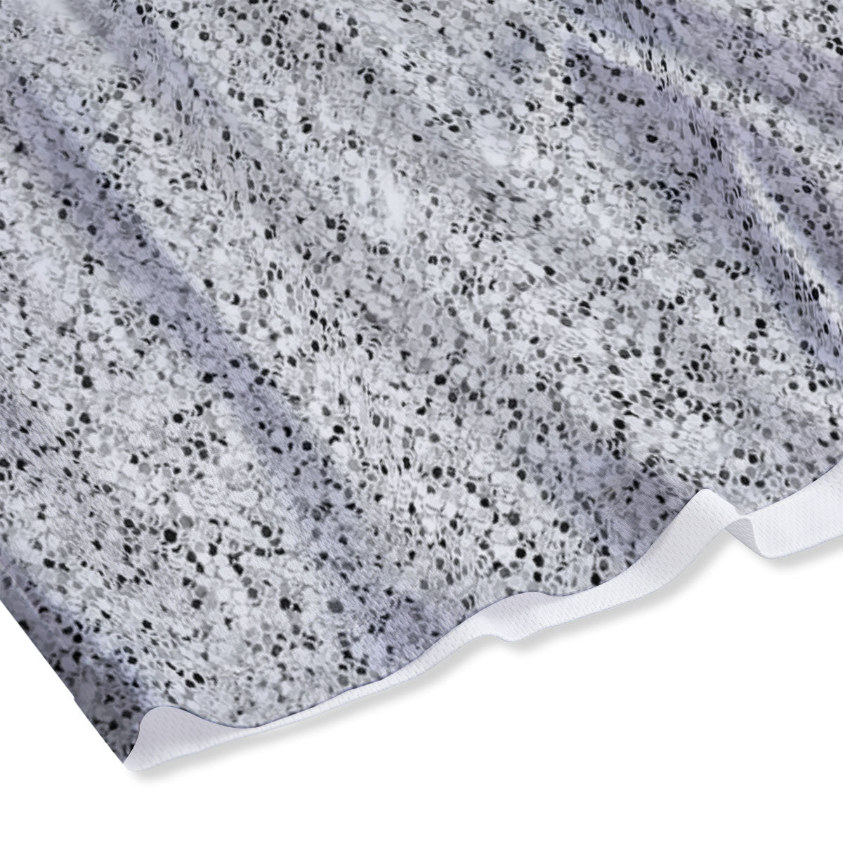 Artwork Glitter Silver Print Mesh Shorts