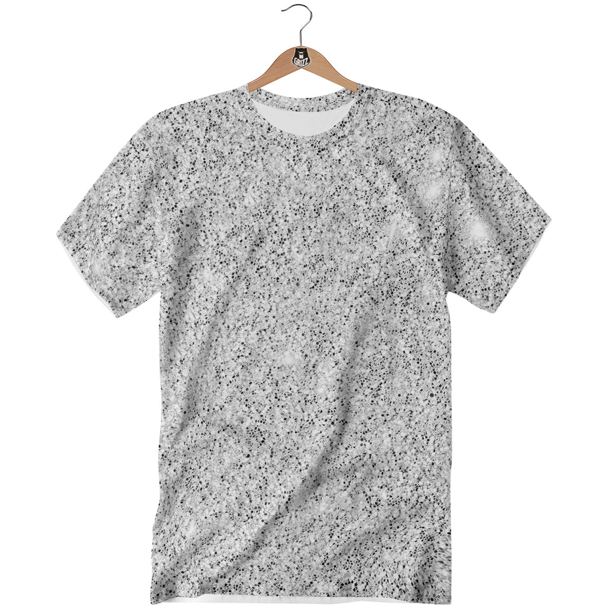 Artwork Glitter Silver Print T-Shirt-grizzshop