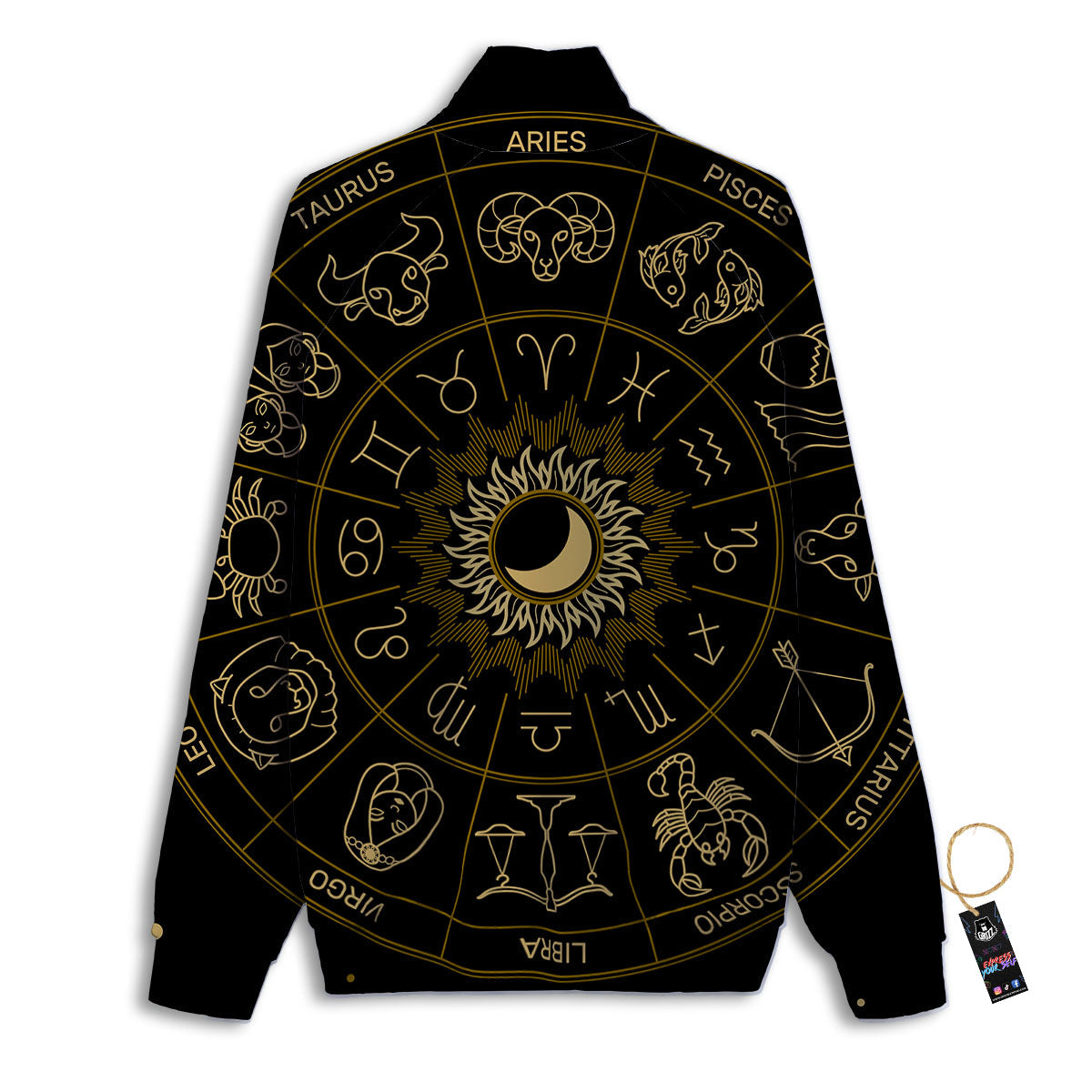 Artwork Glitter Silver Print Track Jacket-grizzshop