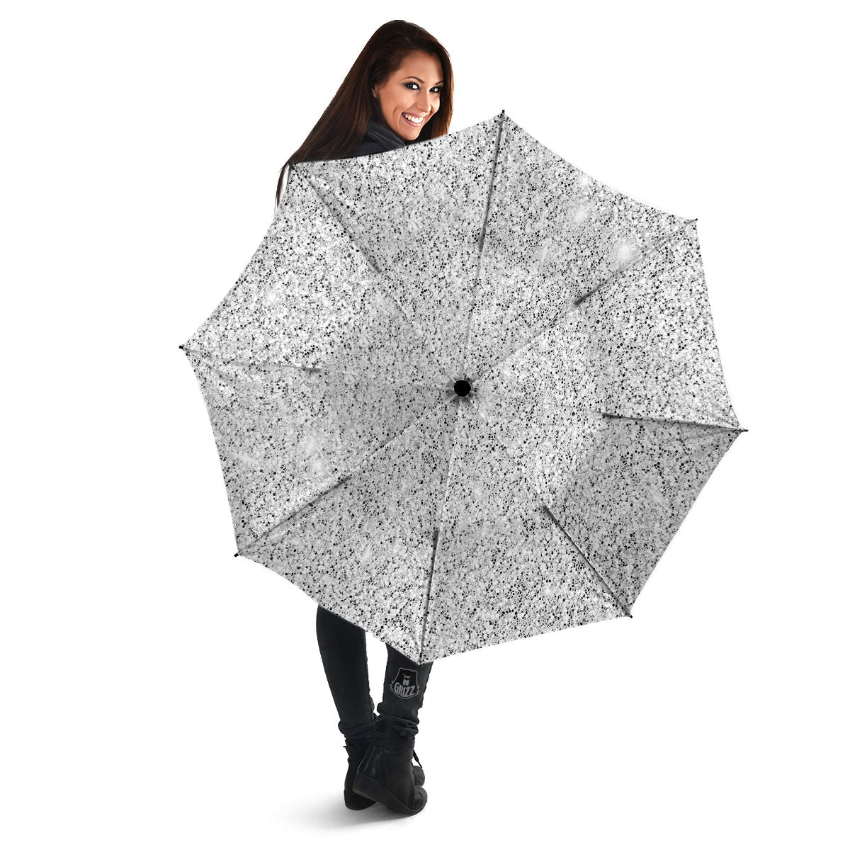 Artwork Glitter Silver Print Umbrella-grizzshop