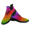 Artwork Rainbow Glitter Print Black Athletic Shoes-grizzshop