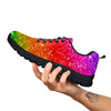 Artwork Rainbow Glitter Print Black Sneaker-grizzshop