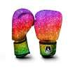 Artwork Rainbow Glitter Print Boxing Gloves-grizzshop