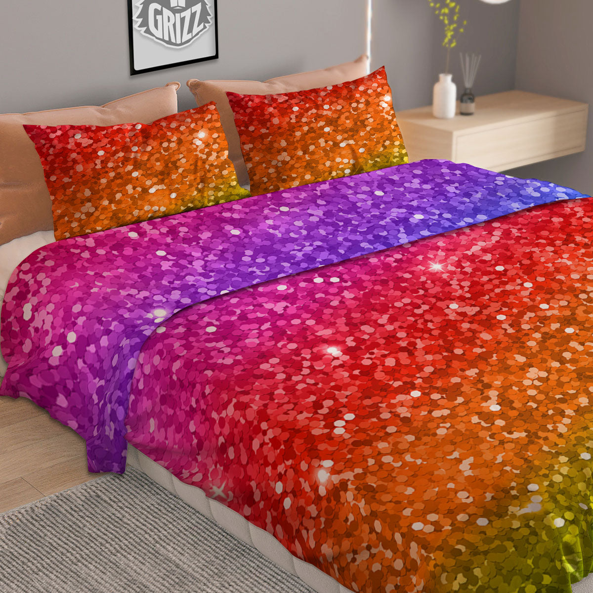 Autumn Vintage Print Pattern Duvet Cover Bedding Set