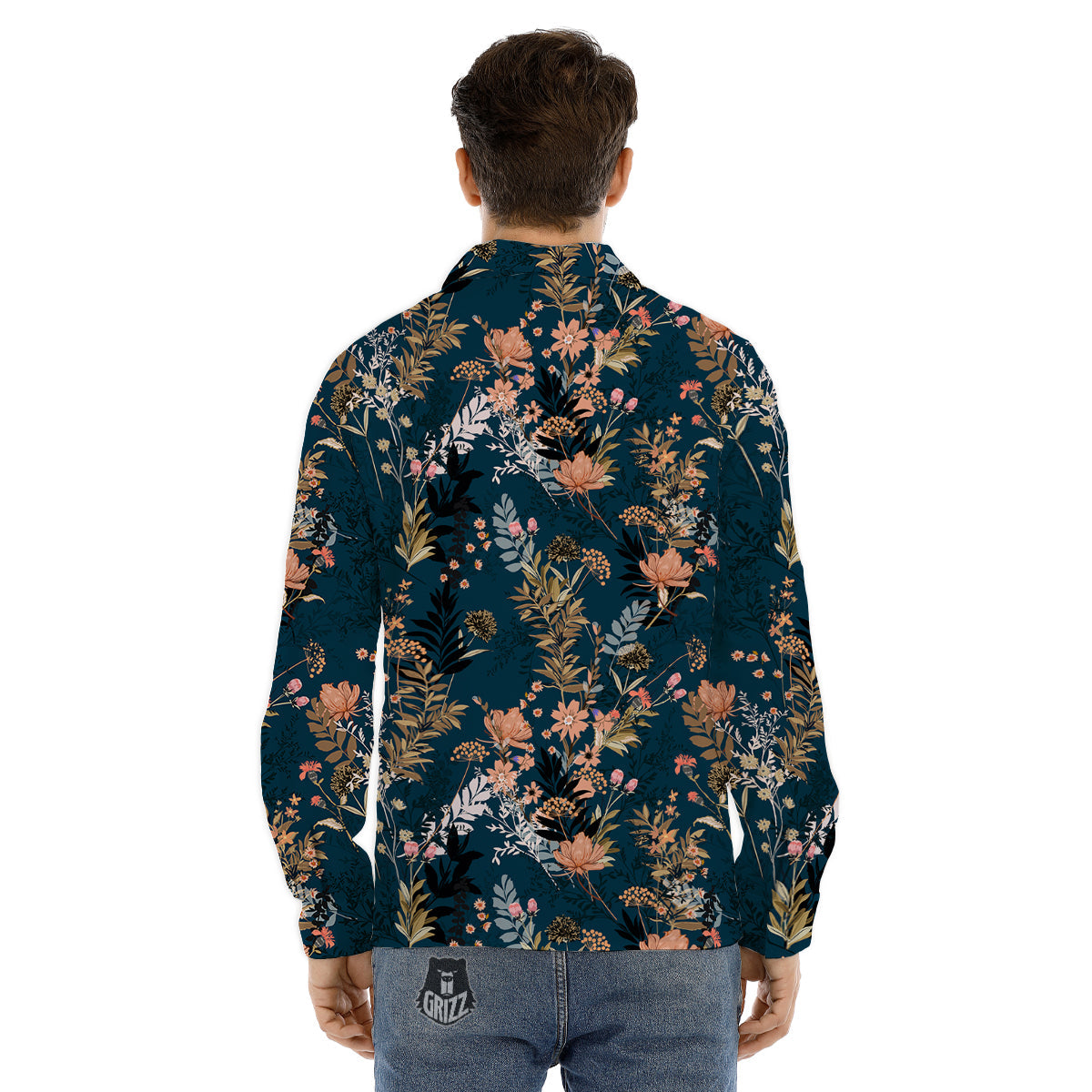 Artwork Rainbow Glitter Print Men's Dress Shirts-grizzshop