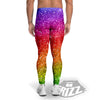 Artwork Rainbow Glitter Print Men's Leggings-grizzshop