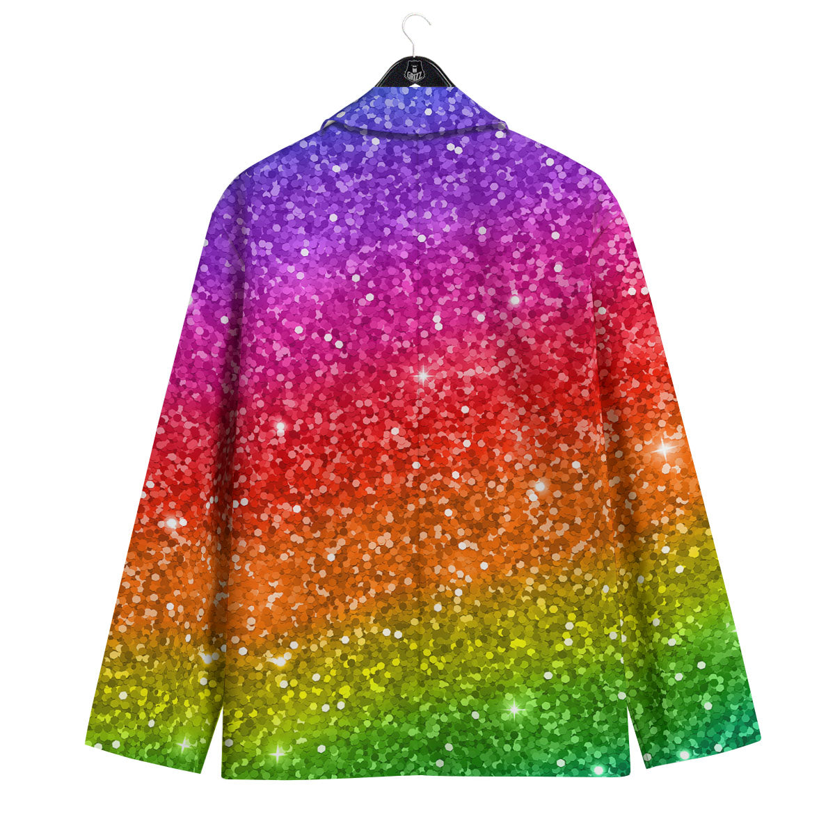 Artwork Rainbow Glitter Print Men's Sport Coat-grizzshop