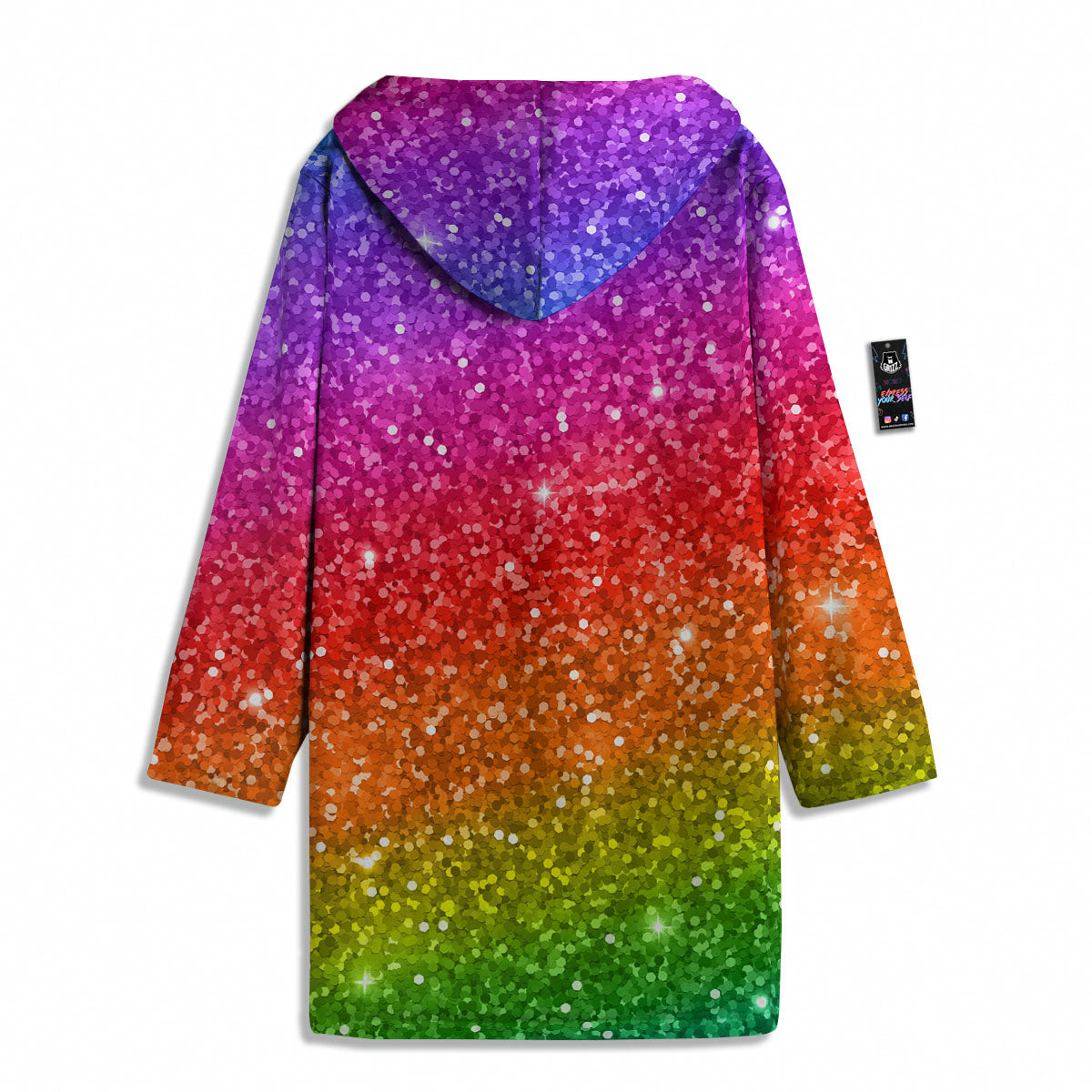 Artwork Rainbow Glitter Print Men's Windbreaker Jacket-grizzshop