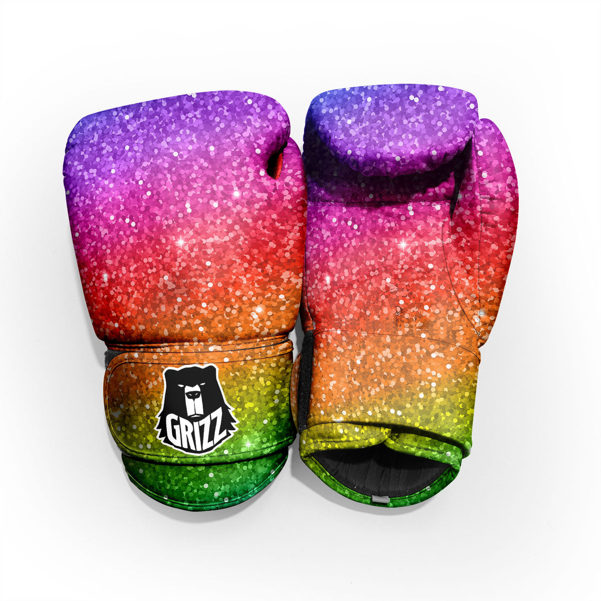 Artwork Rainbow Glitter Print Pro Boxing Glove