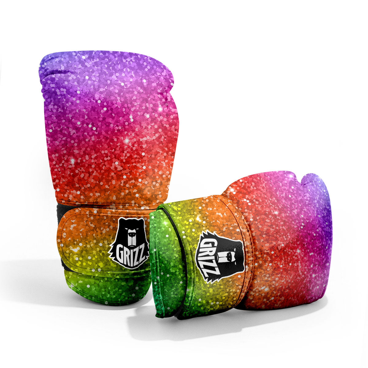 Artwork Rainbow Glitter Print Pro Boxing Glove