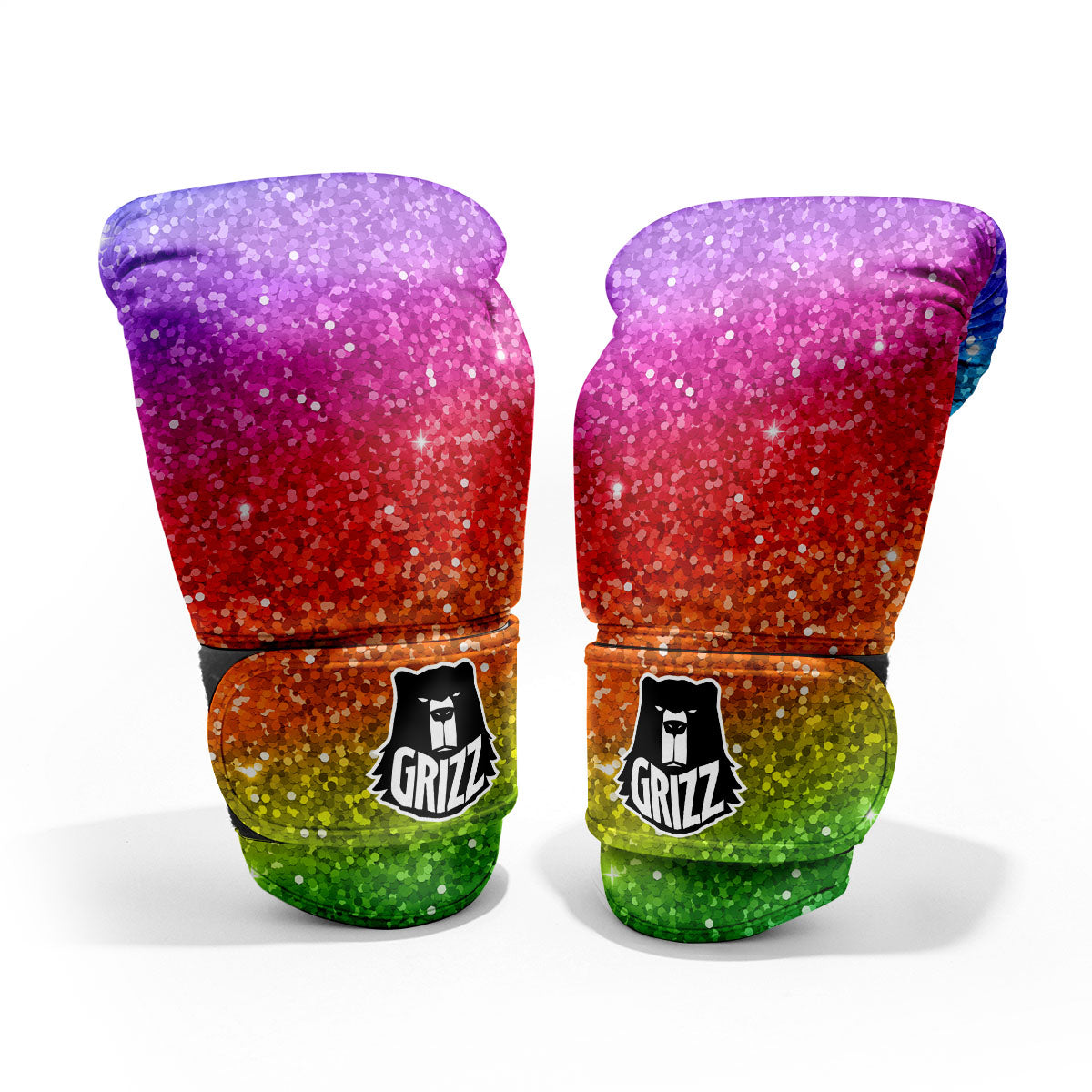 Artwork Rainbow Glitter Print Pro Boxing Glove