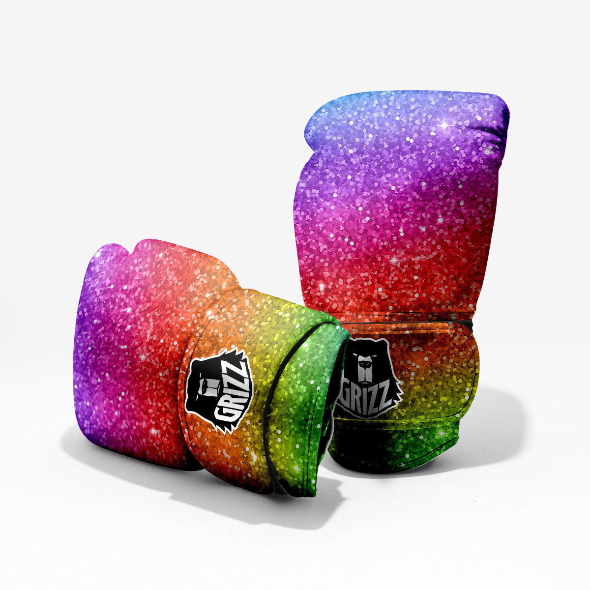 Artwork Rainbow Glitter Print Pro Boxing Glove