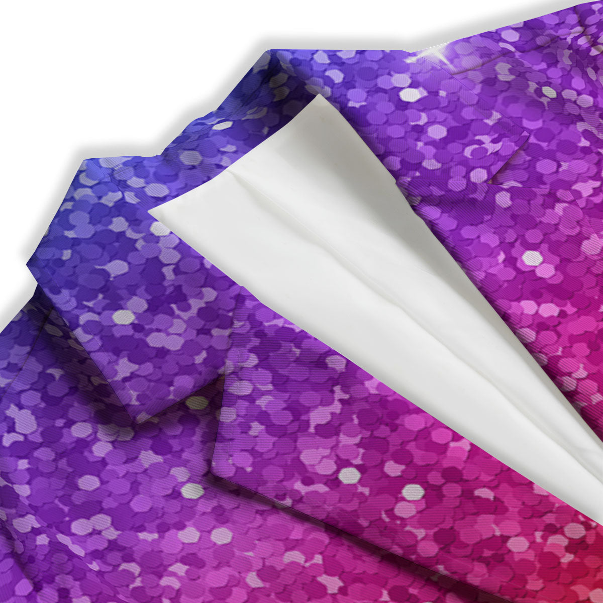Artwork Rainbow Glitter Print Women's Blazer-grizzshop