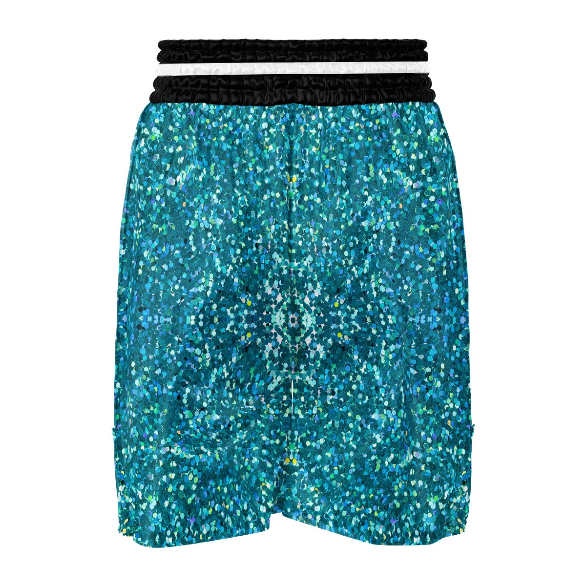 Artwork Teal Glitter Print Pattern Boxing Shorts-grizzshop
