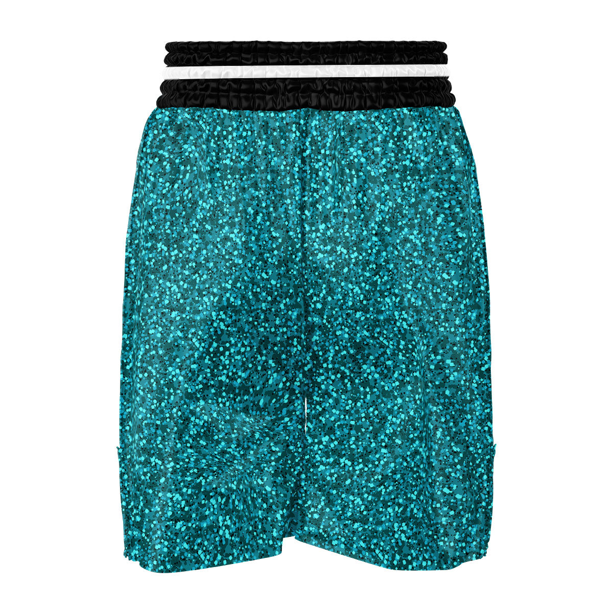 Artwork Turquoise Glitter Print Pattern Boxing Shorts-grizzshop