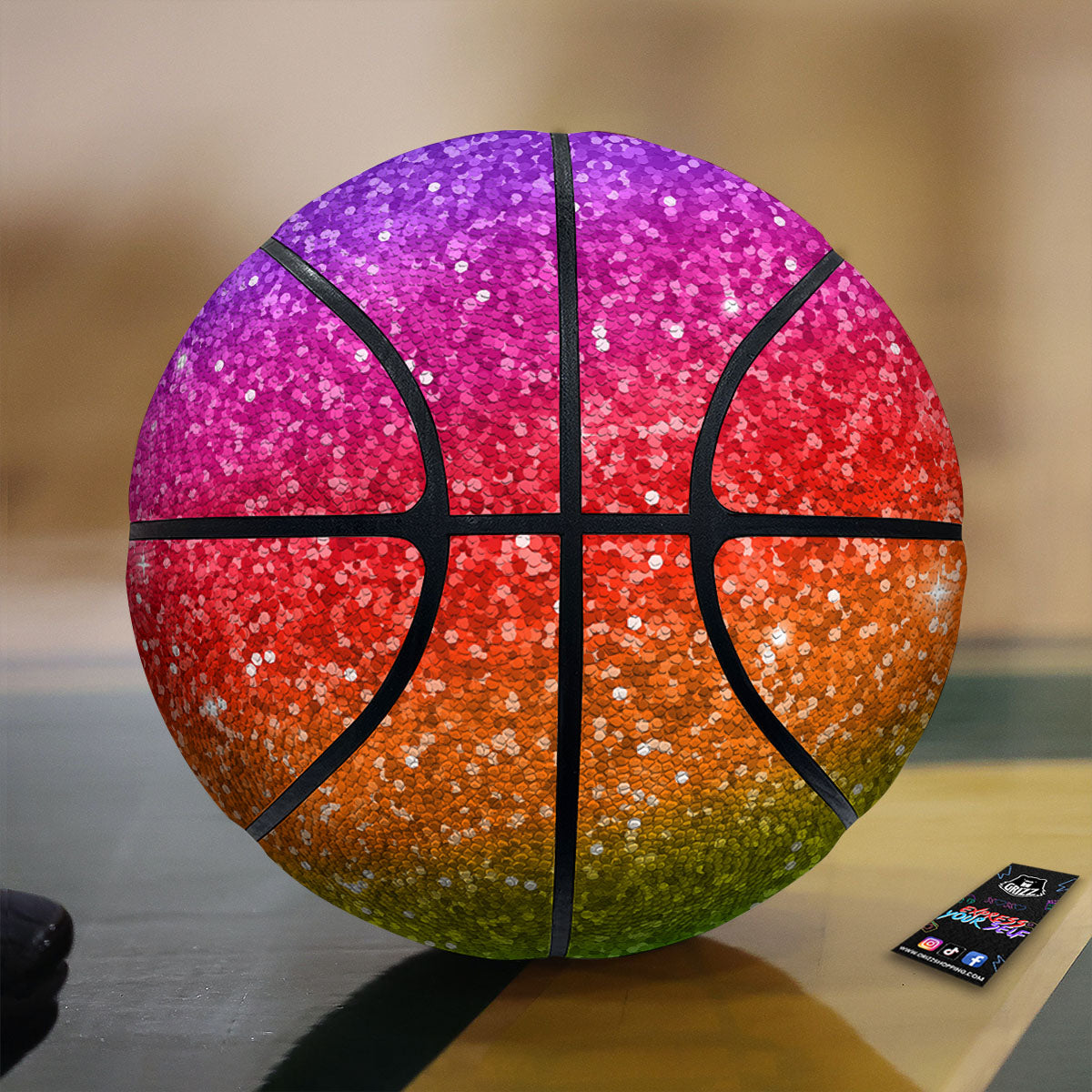 Autumn Vintage Print Pattern Basketball