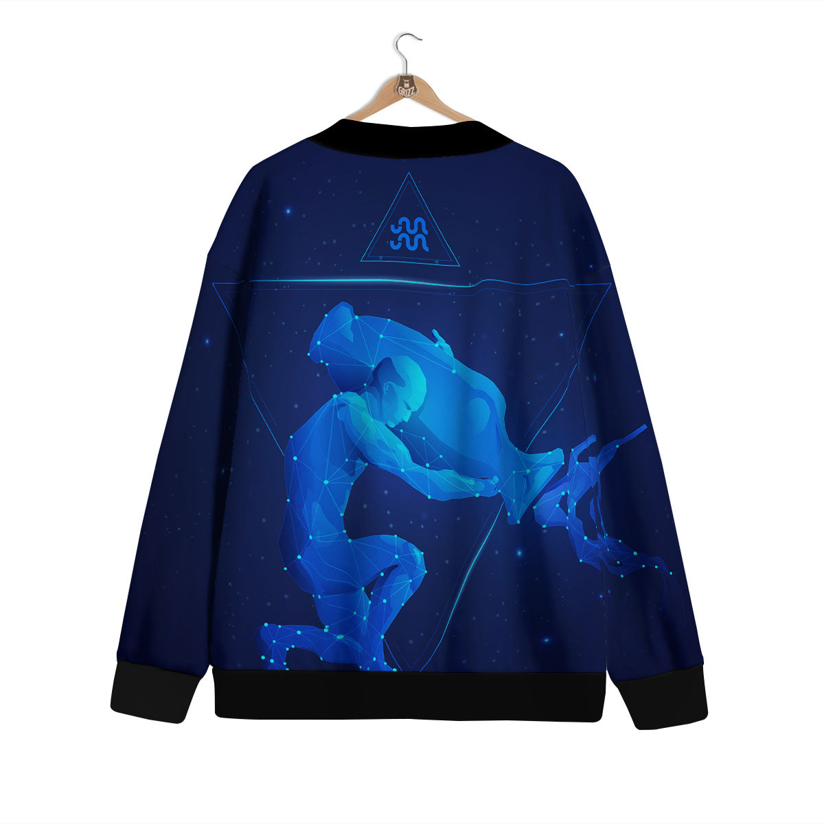 Astrological And Aquarius Signs Print Cardigan-grizzshop