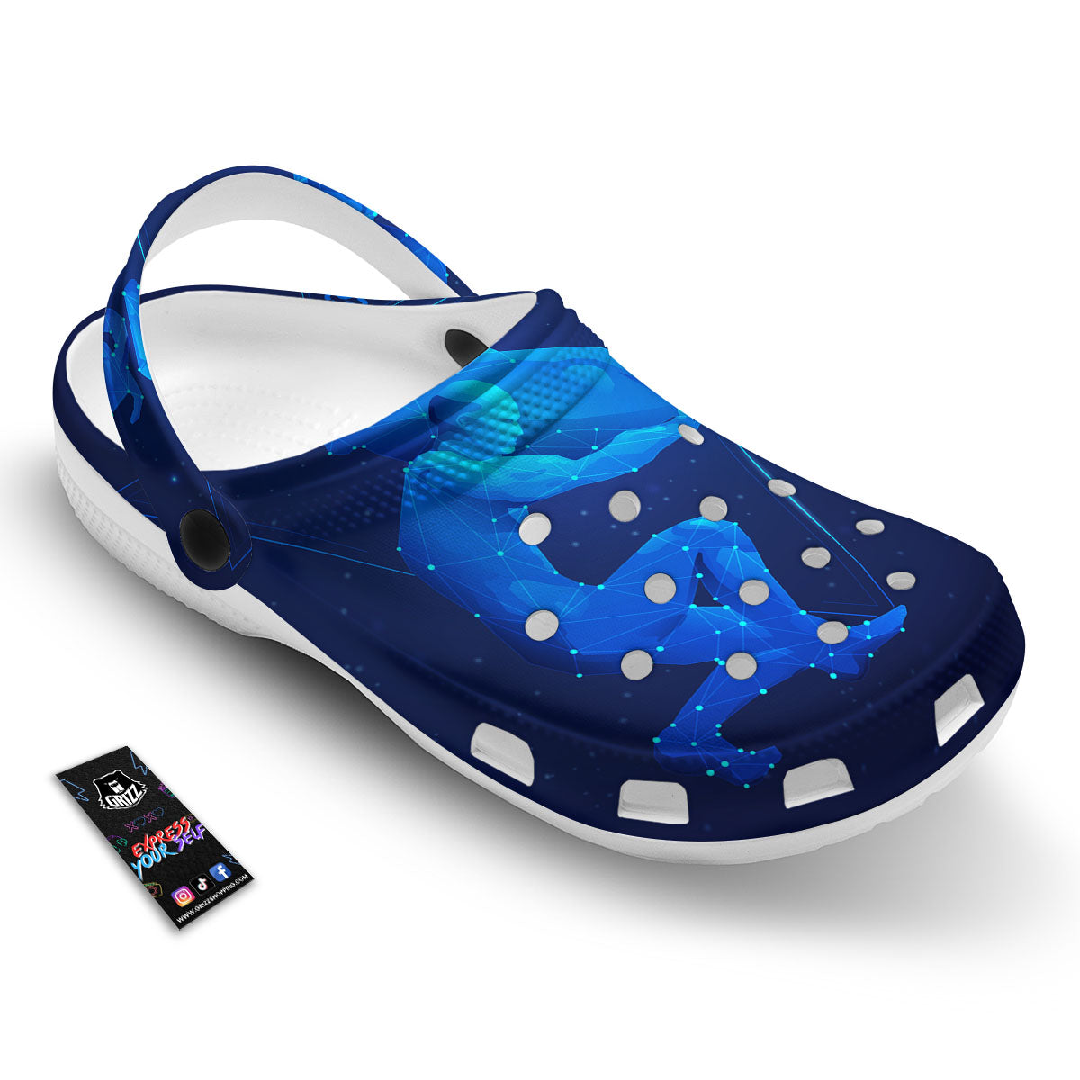 Astrological And Aquarius Signs Print Clog-grizzshop