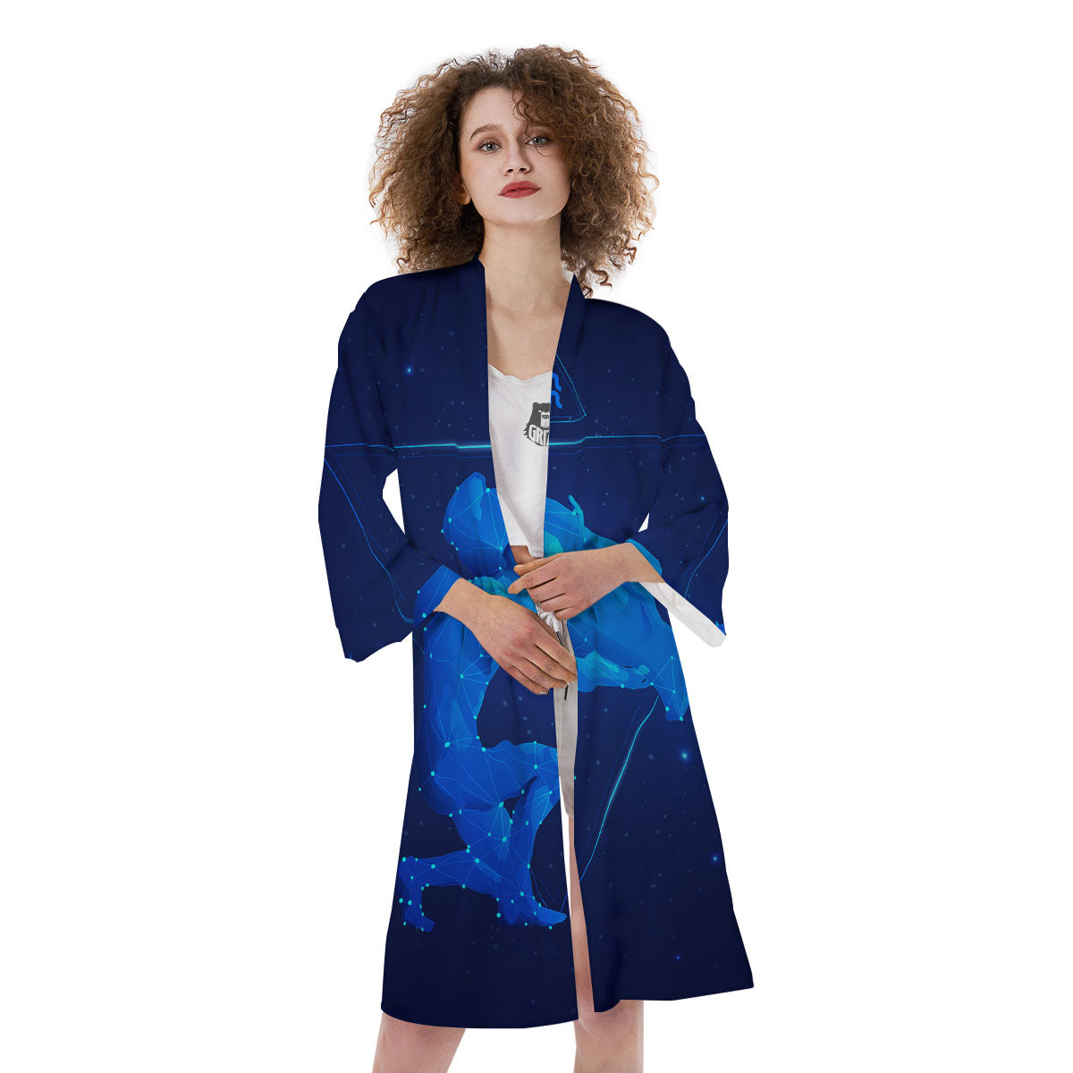Astrological And Aquarius Signs Print Kimono-grizzshop