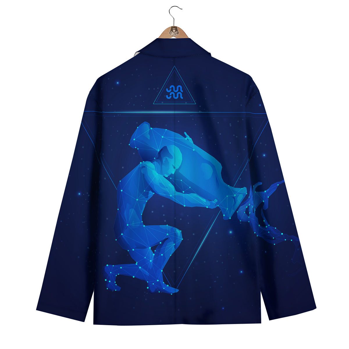 Astrological And Aquarius Signs Print Men's Blazer-grizzshop