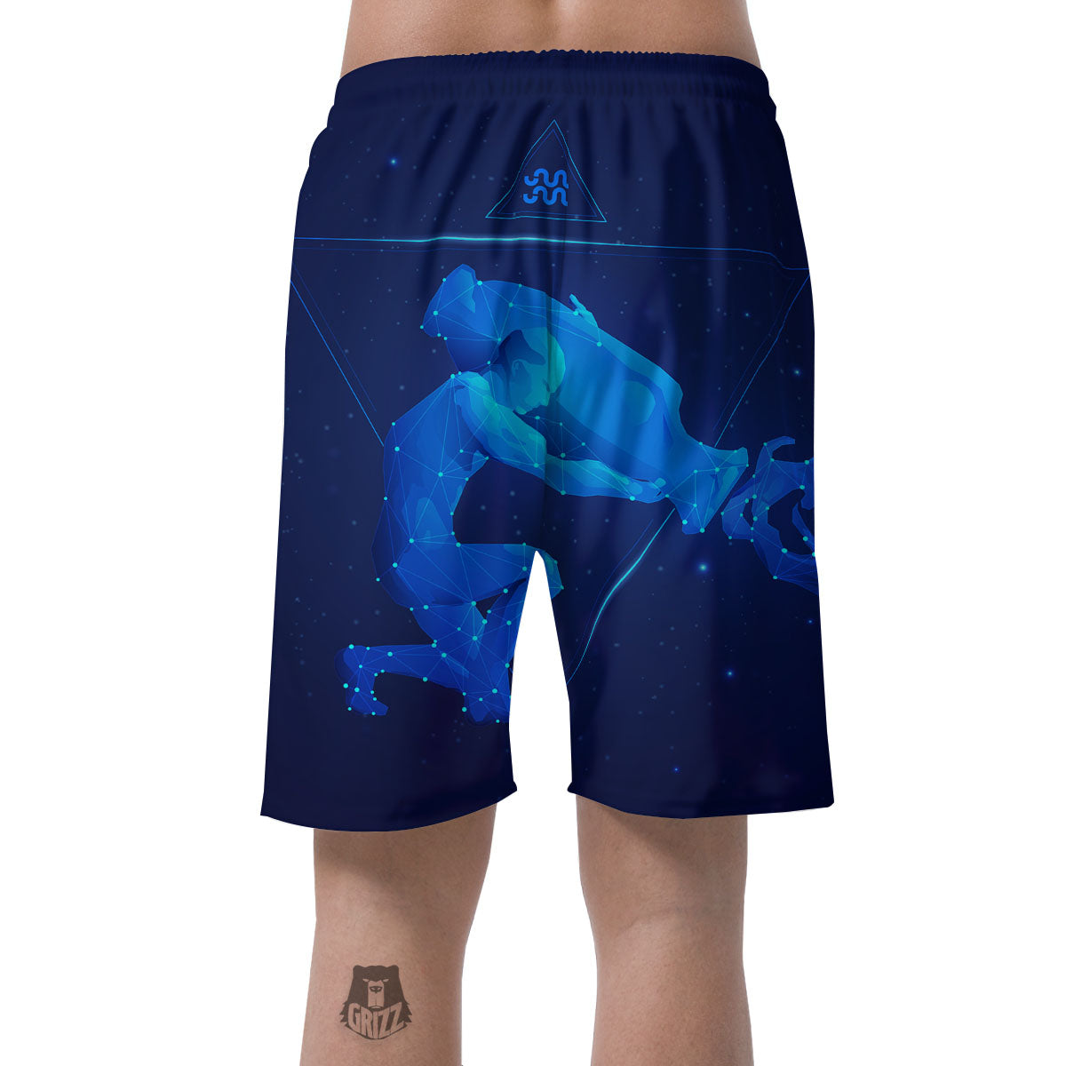 Astrological And Aquarius Signs Print Men's Shorts-grizzshop