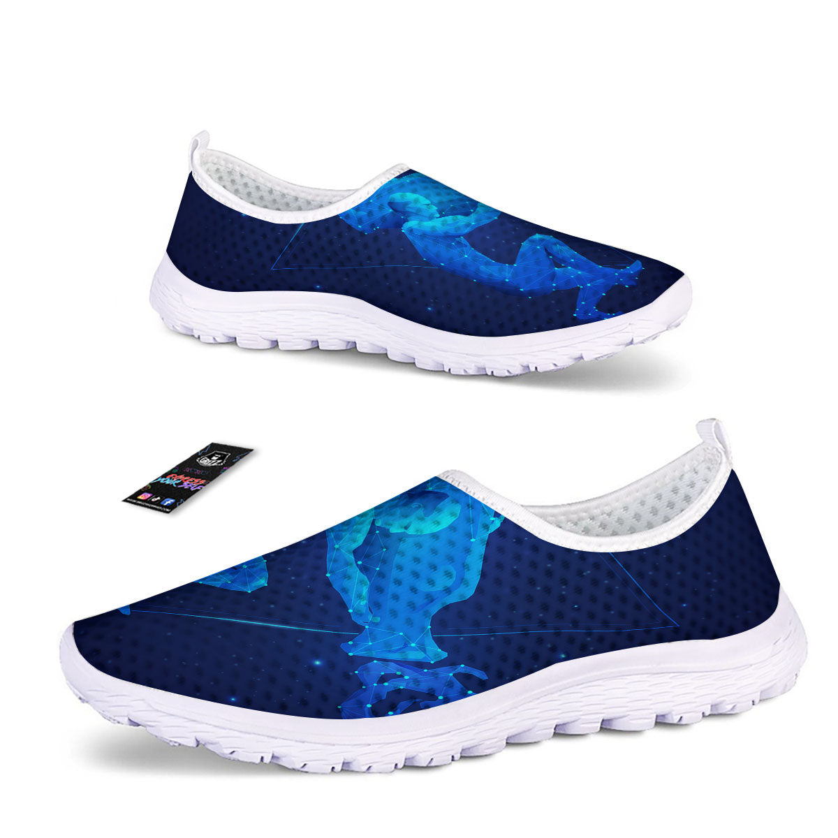 Astrological And Aquarius Signs Print Nurse Shoes-grizzshop