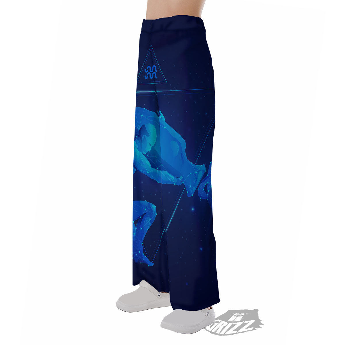Astrological And Aquarius Signs Print Pajama Pants-grizzshop