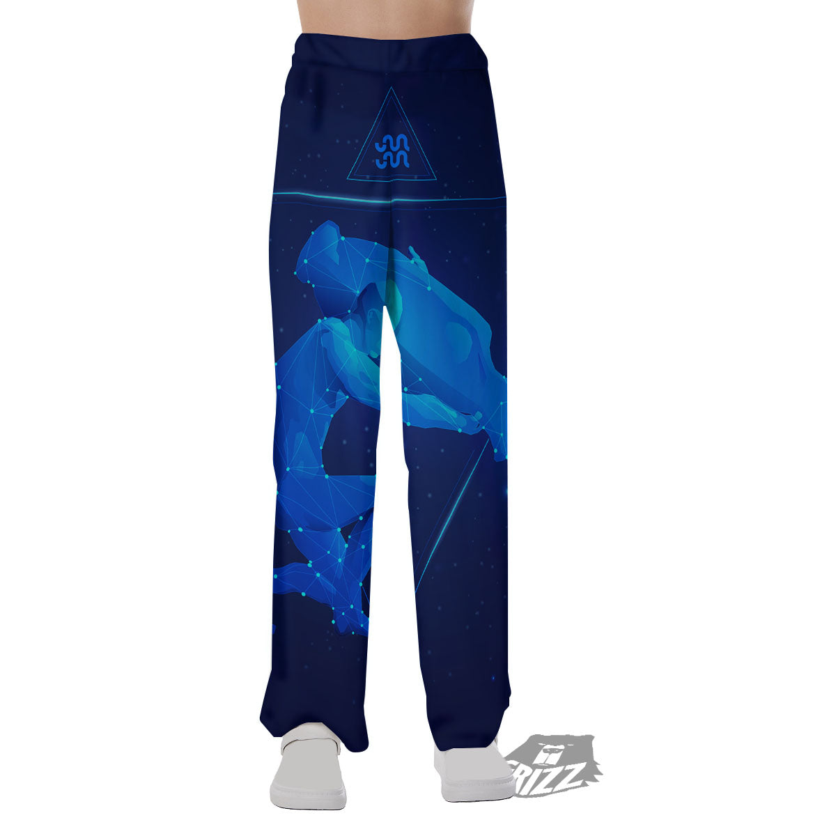 Astrological And Aquarius Signs Print Pajama Pants-grizzshop