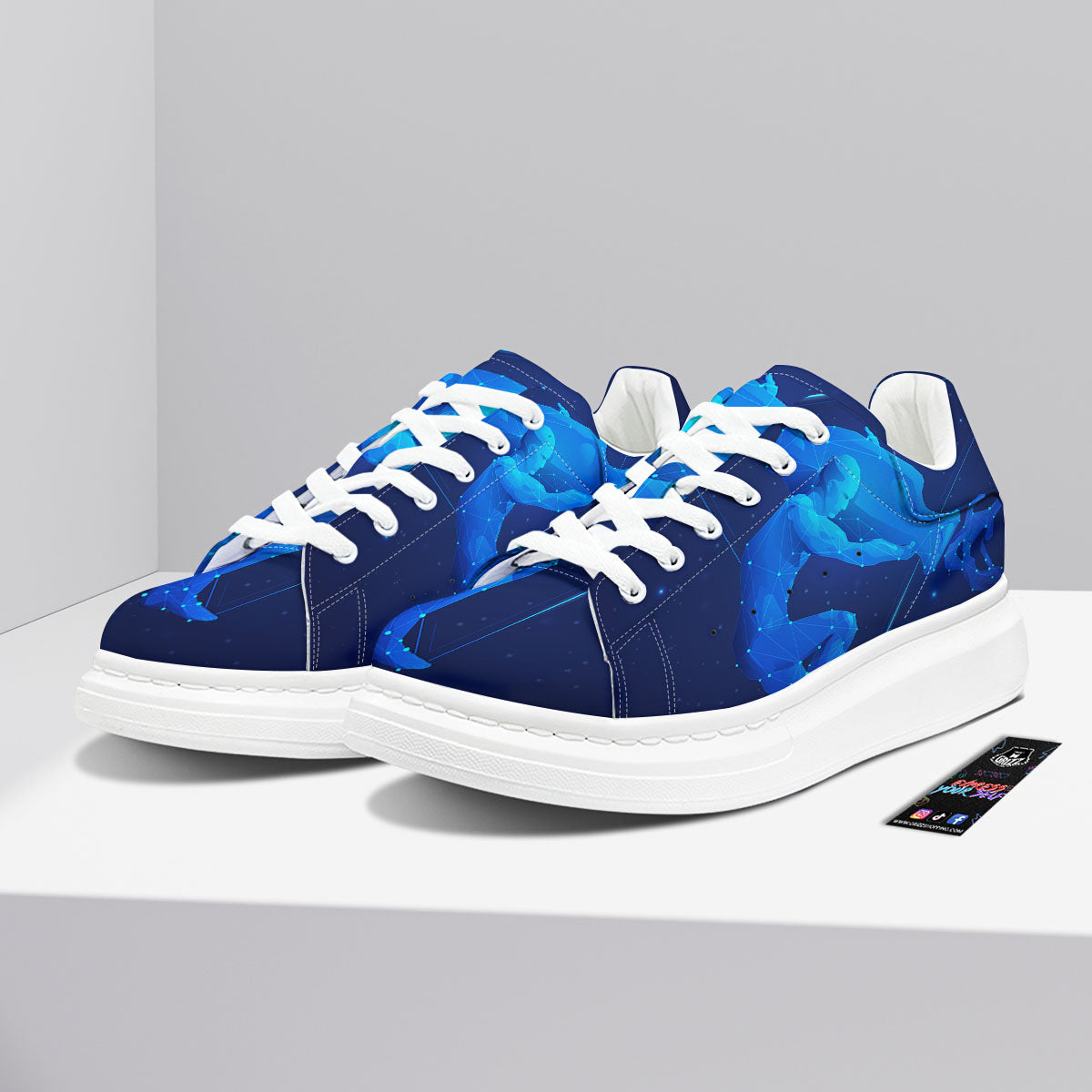Astrological And Aquarius Signs Print Platform Shoes-grizzshop