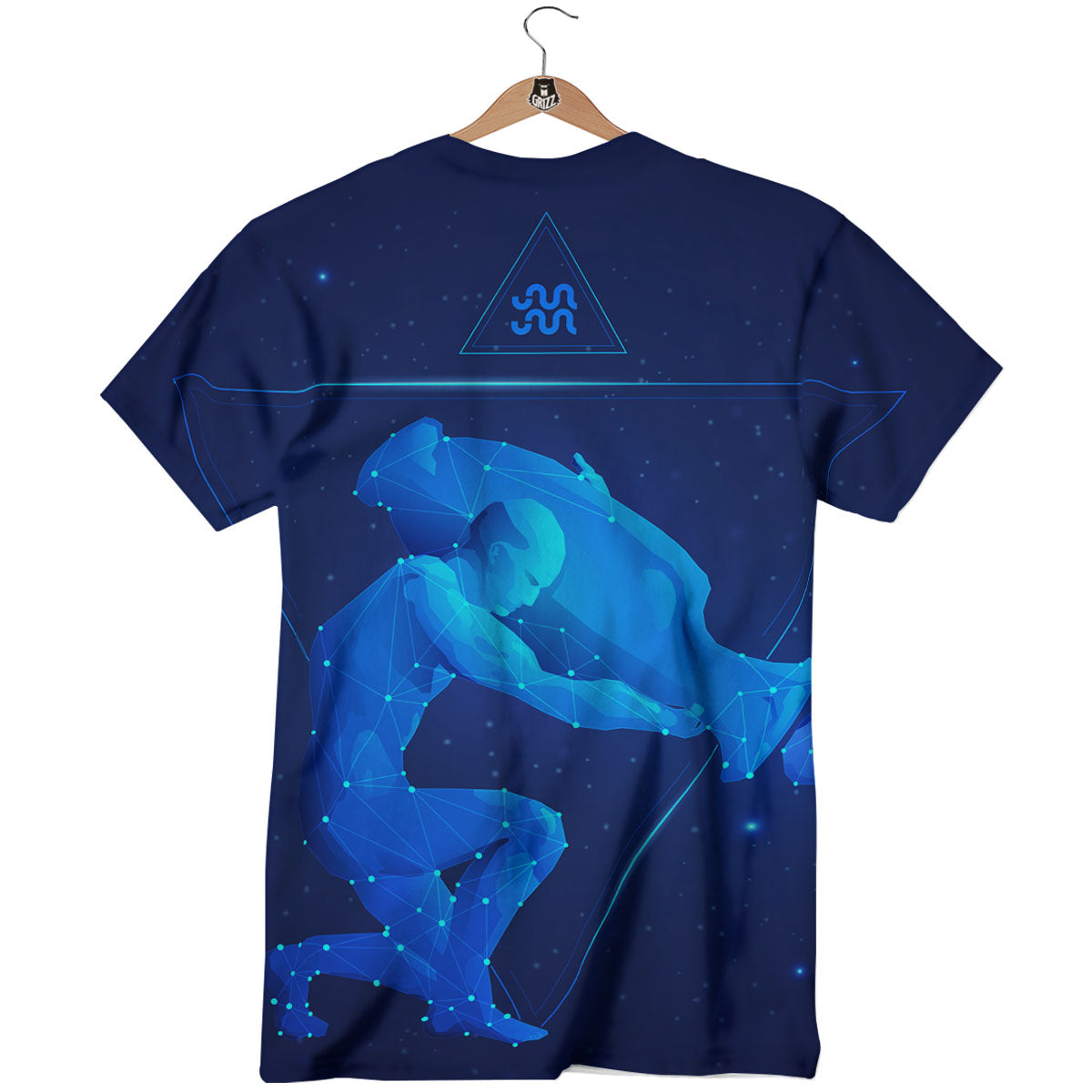 Astrological And Aquarius Signs Print T-Shirt-grizzshop