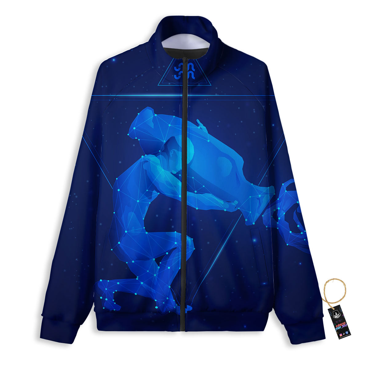 Astrological And Aquarius Signs Print Track Jacket-grizzshop