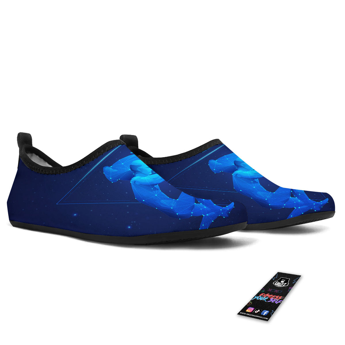 Astrological And Aquarius Signs Print Water Shoes-grizzshop