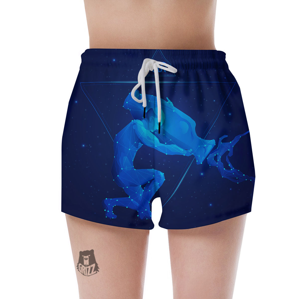 Astrological And Aquarius Signs Print Women's Shorts-grizzshop