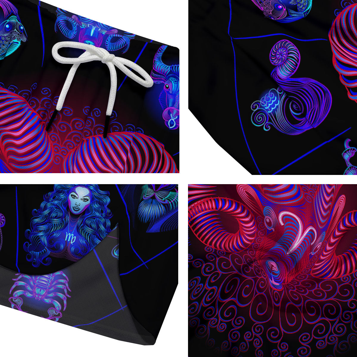 Astrological And Aries Signs Print Men's Running Shorts-grizzshop